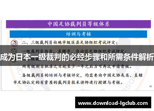 成为日本一级裁判的必经步骤和所需条件解析 成为日本一级裁判的必经步骤和所需条件解析